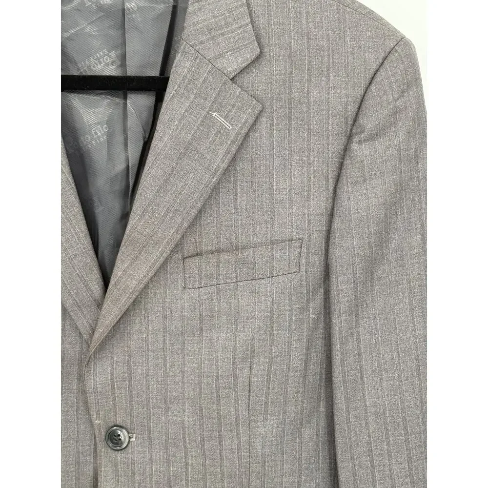 Porto Filo Men's Gray 2 Button Super 160's Sport Coat Blazer 38R Model S035